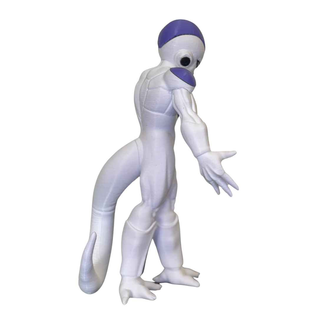 visão lateral de trás figure freeza inspirado em dragon ball z