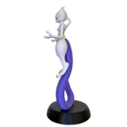 visão lateral figure mewtwo inspirado em pokémon