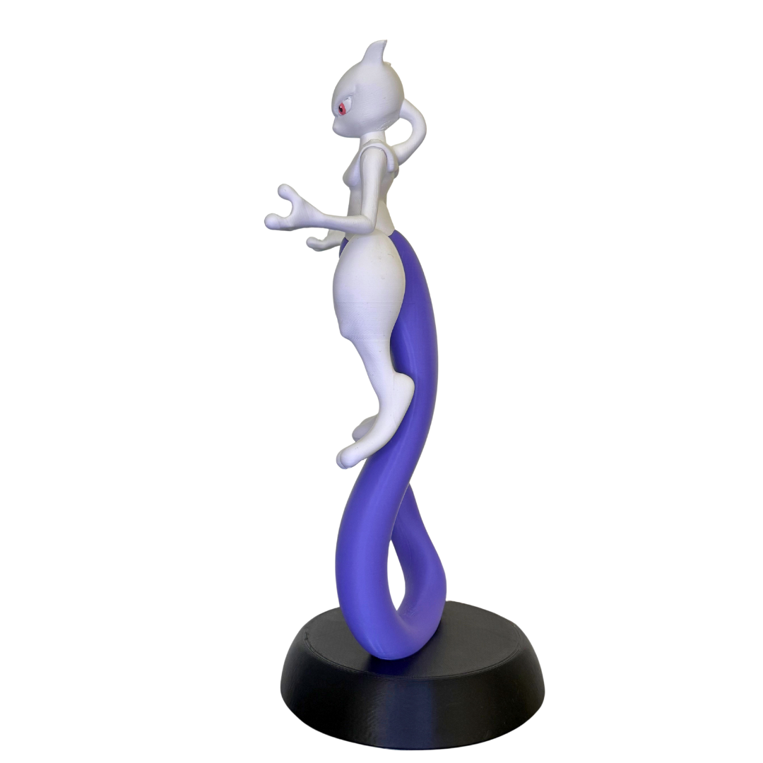 visão lateral figure mewtwo inspirado em pokémon