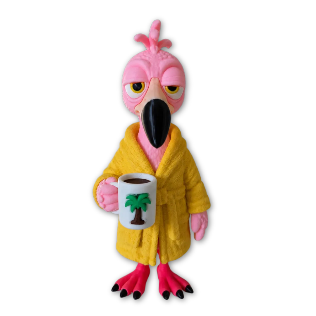 Flamingo Rosa: Elegância (com Muito Sono)