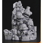 imagens ilustrativas visão lateral do modelo a ser produzido , Figure Chibi inspirada em  5 Nights at Freddys. Impressão 3D detalhada