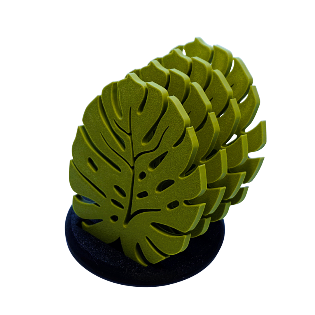 Base Copos Design Folha | Decoração Mesa