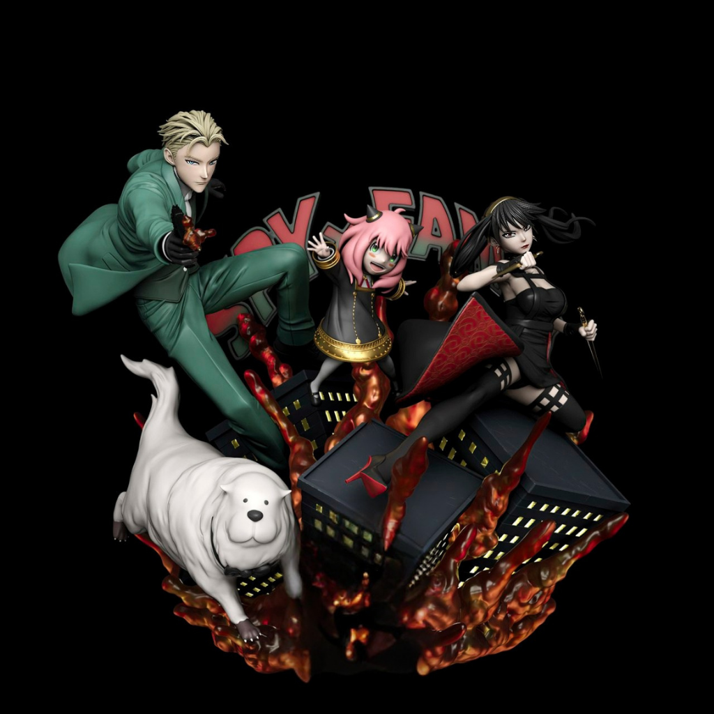 Diorama Família Forger (Spy x Family)