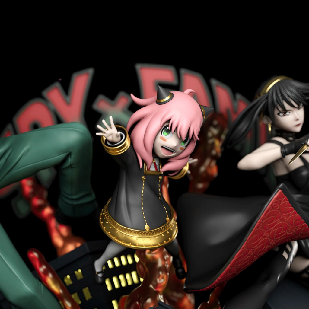 Diorama Família Forger (Spy x Family)