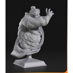 imagem ilustrativas do modelo a ser produzido,  busto Ganondorf de legende of zelda Tears of the Kingdom. Impressão resina