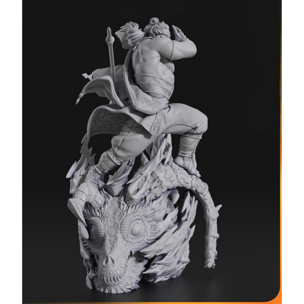 imagem ilustrativas do modelo a ser produzido,  Figure Ganondorf de legende of zelda Tears of the Kingdom. Impressão resina