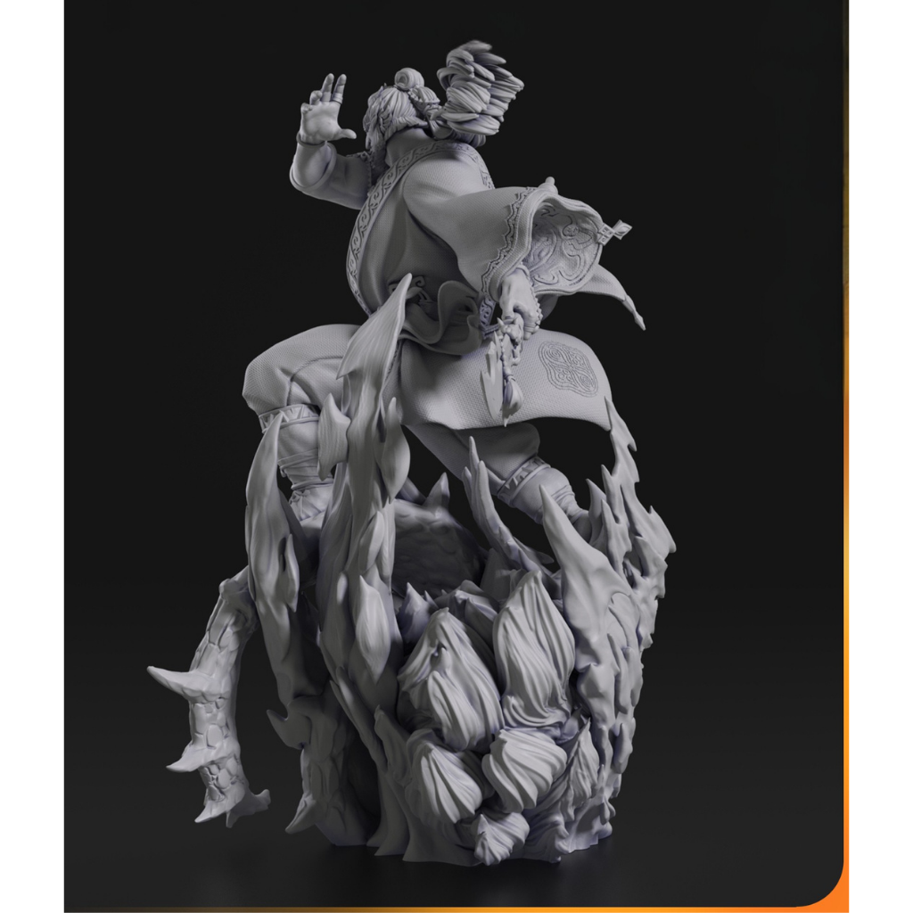 imagem ilustrativas do modelo a ser produzido,  Figure Ganondorf de legende of zelda Tears of the Kingdom. Impressão resina