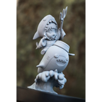 imagem ilustrativas do modelo a ser produzido,  Figure Chibi Gawr Gura impressa em resina.