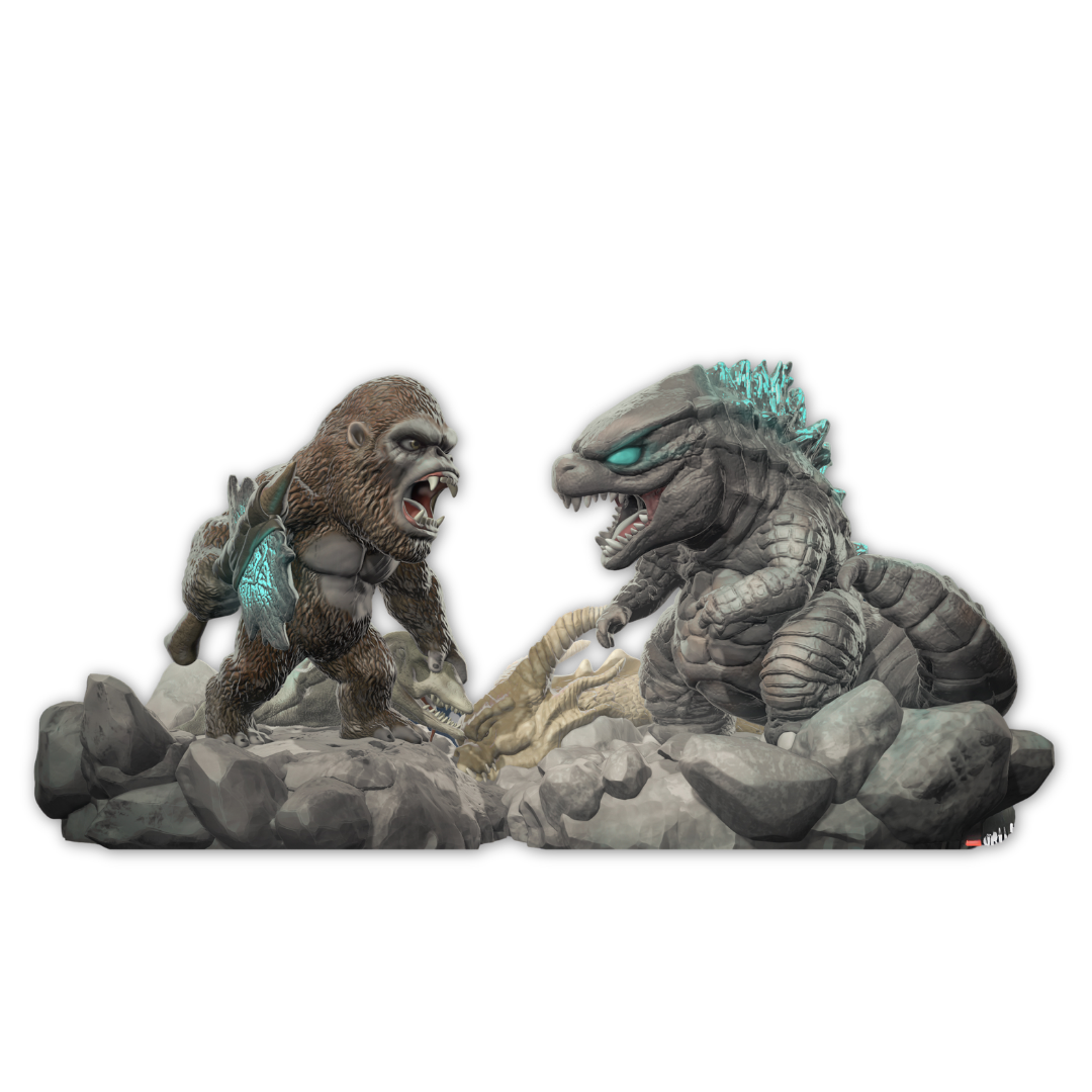 Chibi Godzilla vs Kong: O Duelo de Titãs