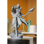 imagens são ilustrativas do modelo a ser produzido,  Figure Jaina Proudmoore de World of Warcraft, impressa em resina.