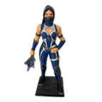 visão frontal figure em resina Kitana inspirado em mortal kombat