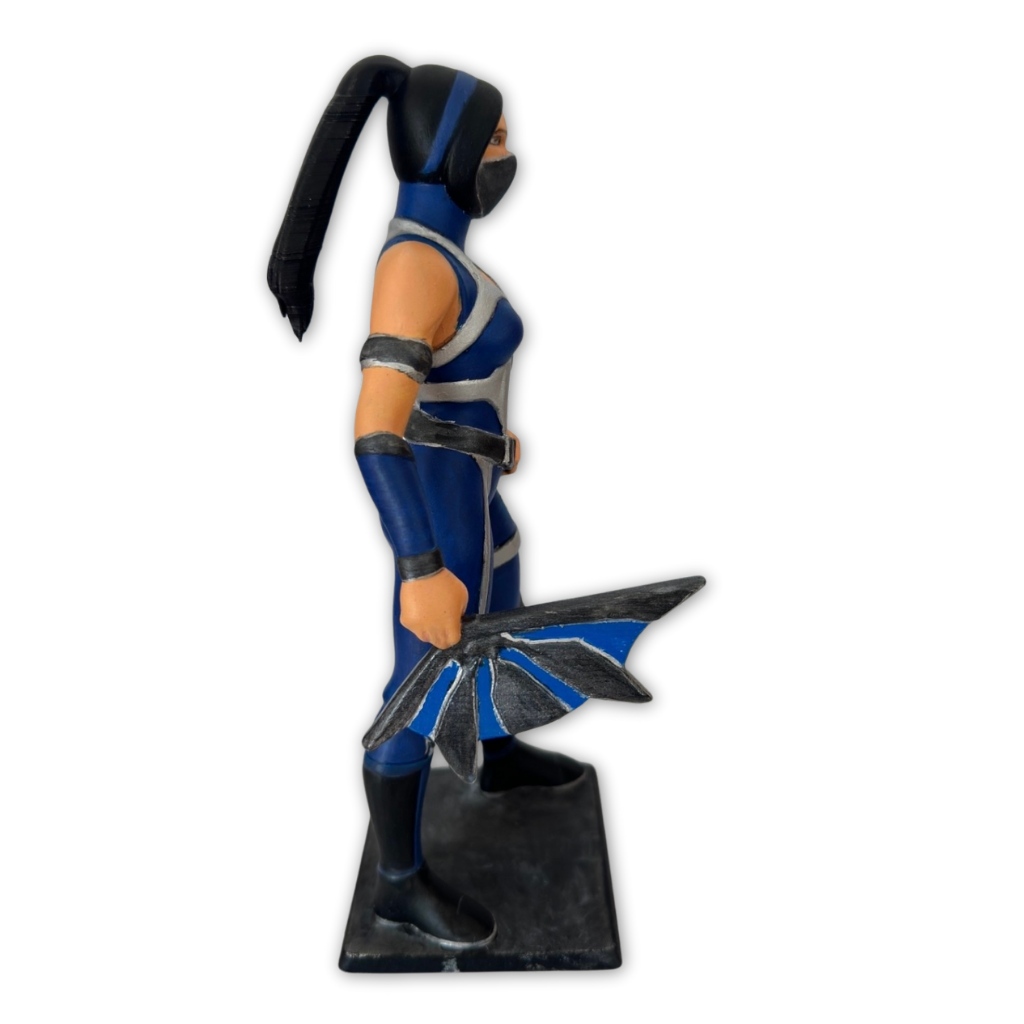visão lado direito figure em resina Kitana inspirado em mortal kombat