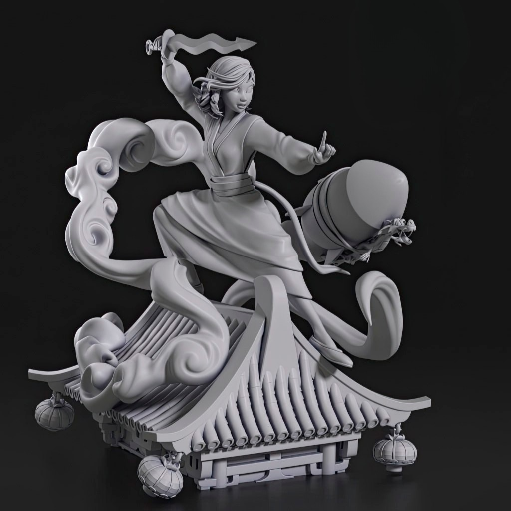 imagem ilustrativa de modelo a ser produzido, figure mulan