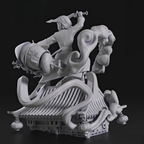 imagem ilustrativa visão traseira de modelo a ser produzido, figure mulan