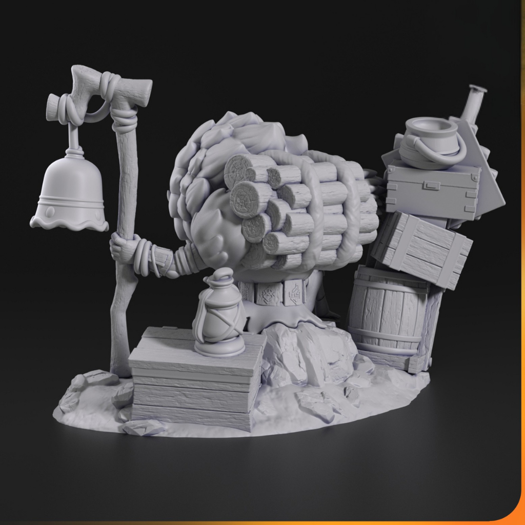 imagem ilustrativas do modelo a ser produzido,  Figure Chibi Noco&nbsp;de Clair Obscure Expedition 33. Impressão 3D detalhada. 