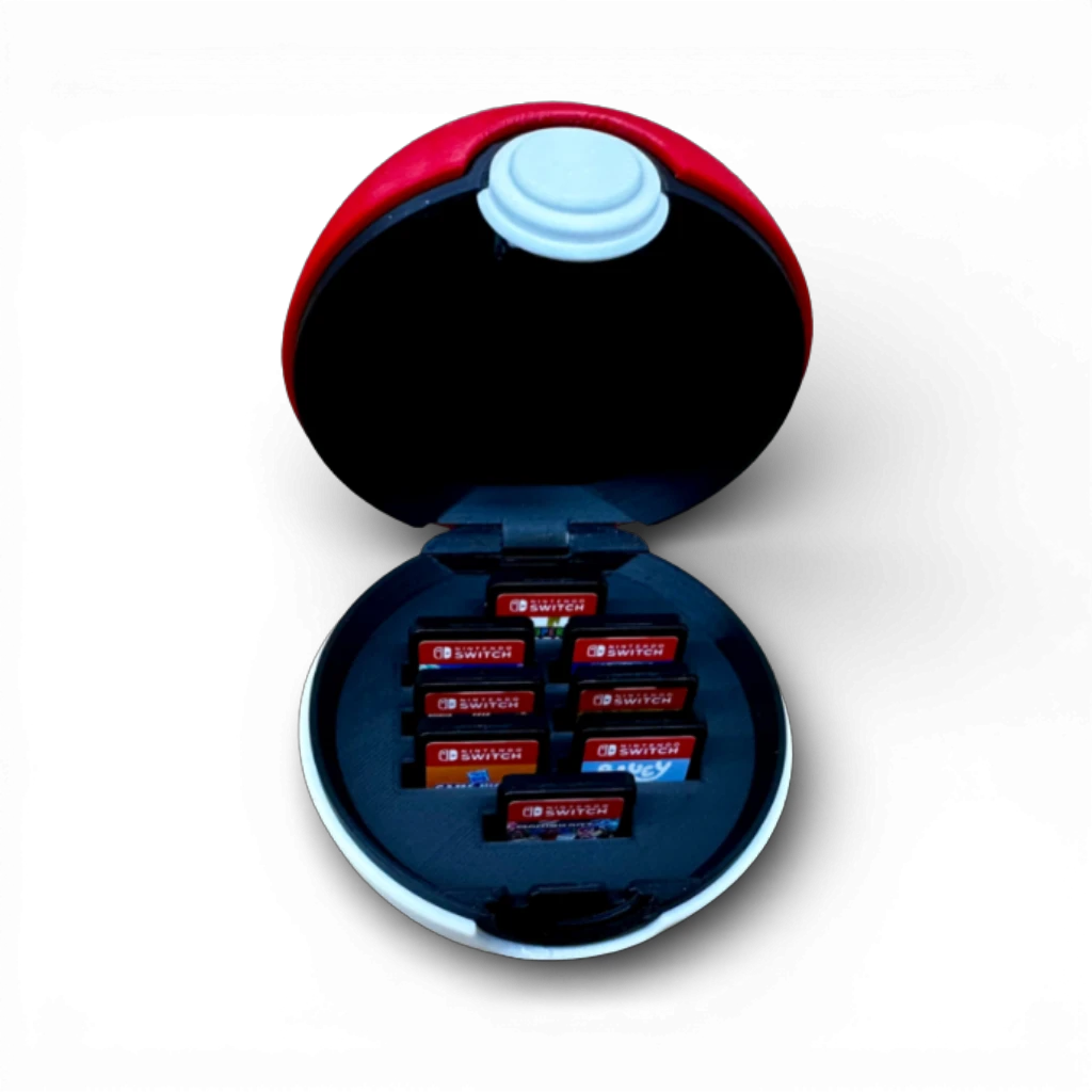 Porta-Jogos Switch Pokébola (Com Tampa)
