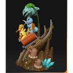 imagem ilustrativas do modelo a ser produzido, Figure Pikachu e amigos impressa em resina.