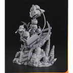 imagem ilustrativas do modelo a ser produzido, Figure Pikachu e amigos impressa em resina.