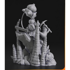 imagem ilustrativas do modelo a ser produzido, Figure Pikachu e amigos impressa em resina.