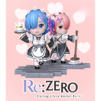 imagens são ilustrativas do modelo a ser produzido, Figure Chibi Rem e Ram de Re:Zero, impressas em resina.