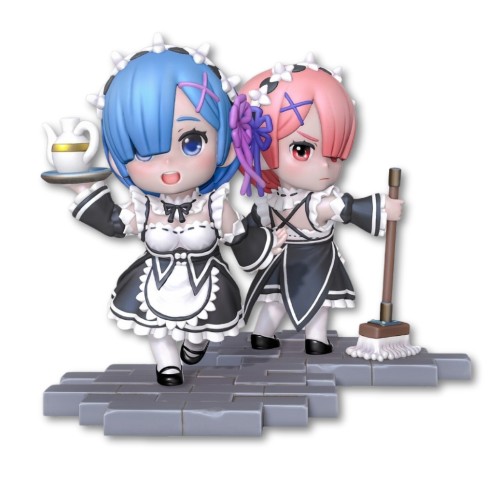Chibi Rem & Ram Figures (Re:Zero)