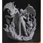 Diorama Red, Charizard y Pikachu (Pokémon)