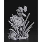 imagem ilustrativas do modelo a ser produzido,  Figure Suki (Avatar: Avatar The Last Airbender) impressa em resina.