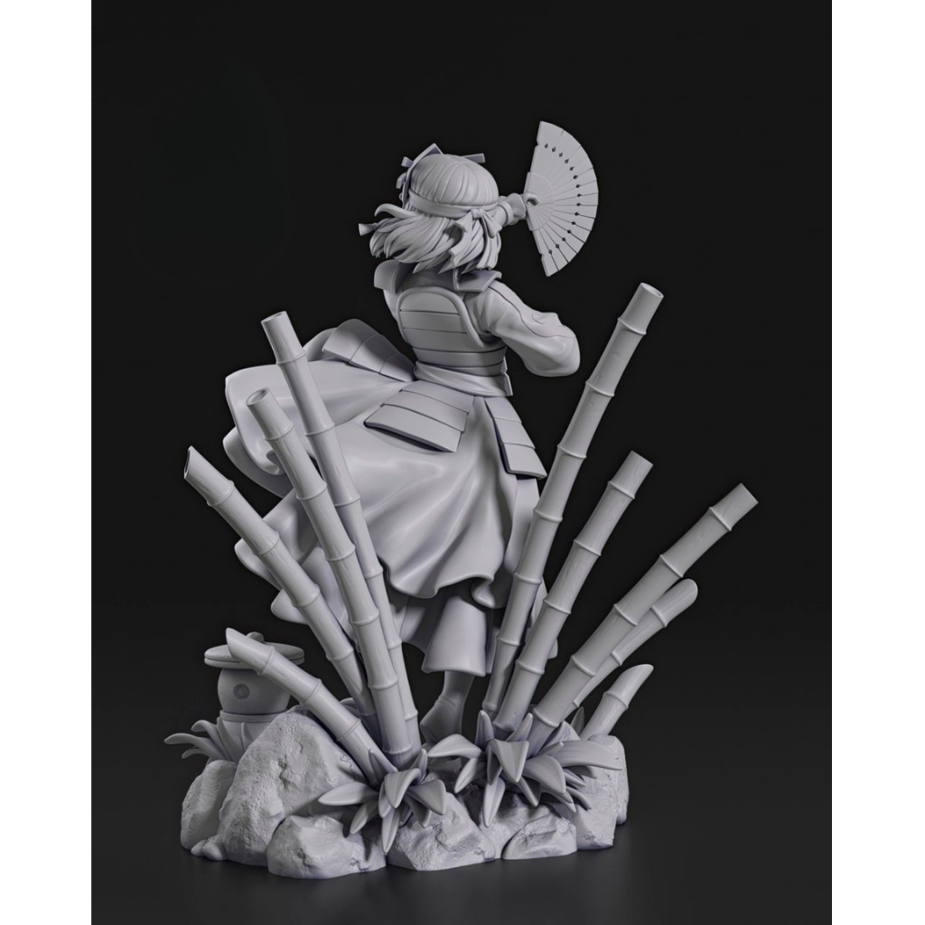 imagem ilustrativas do modelo a ser produzido,  Figure Suki (Avatar: Avatar The Last Airbender) impressa em resina.