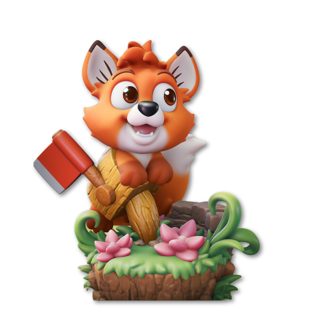 Miniatura Chibi Tod (Papuça e Dentuça)