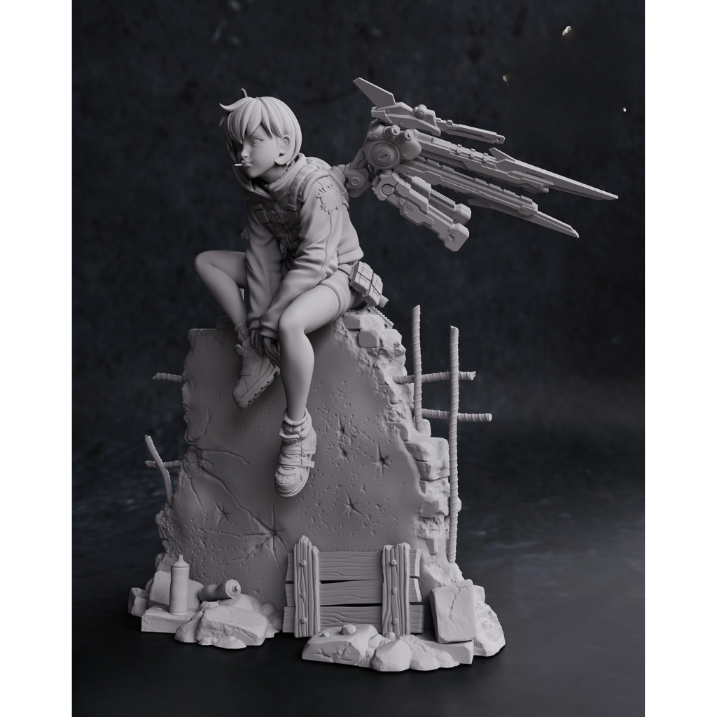 imagens são ilustrativas do modelo a ser produzido,  Figure Valrie impressa em 3D. 