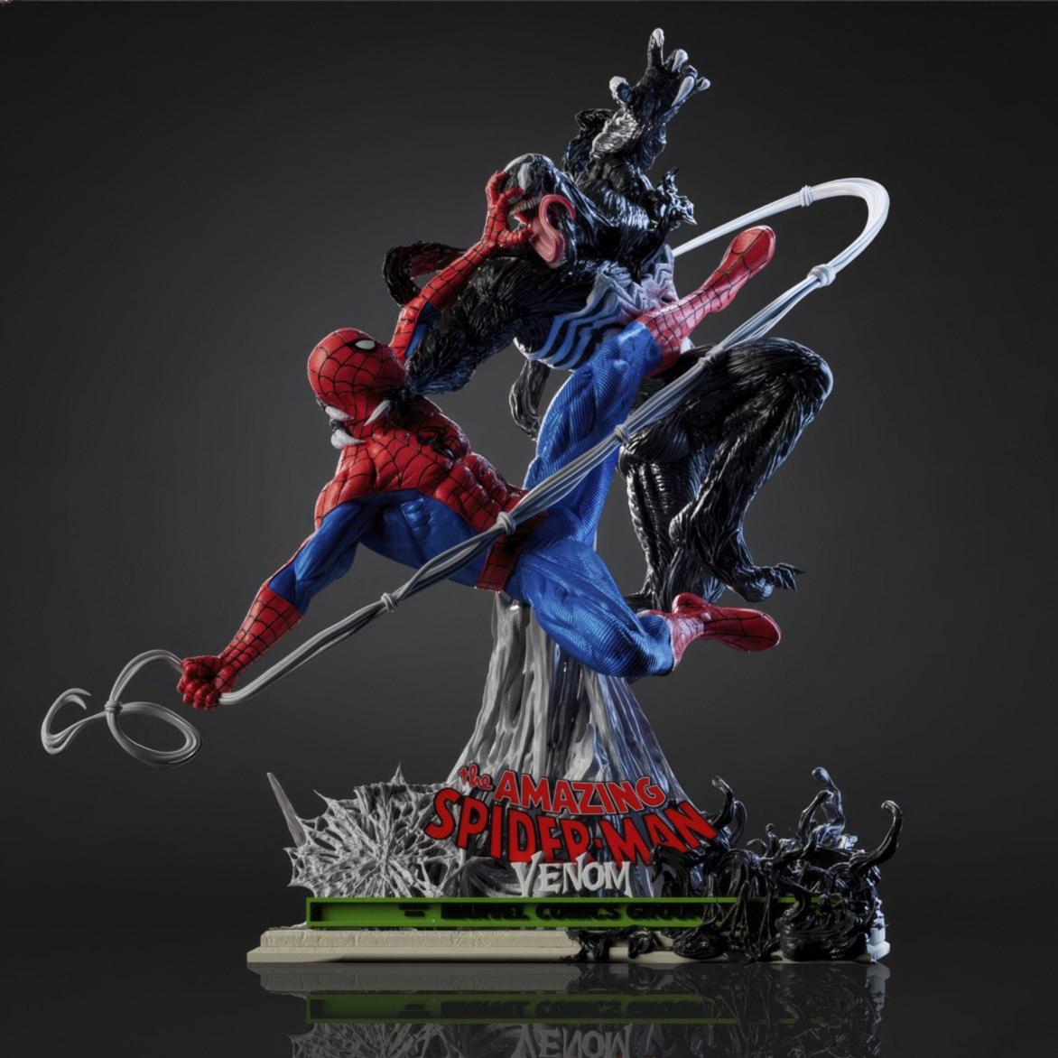 Diorama Venom vs Spider-Man