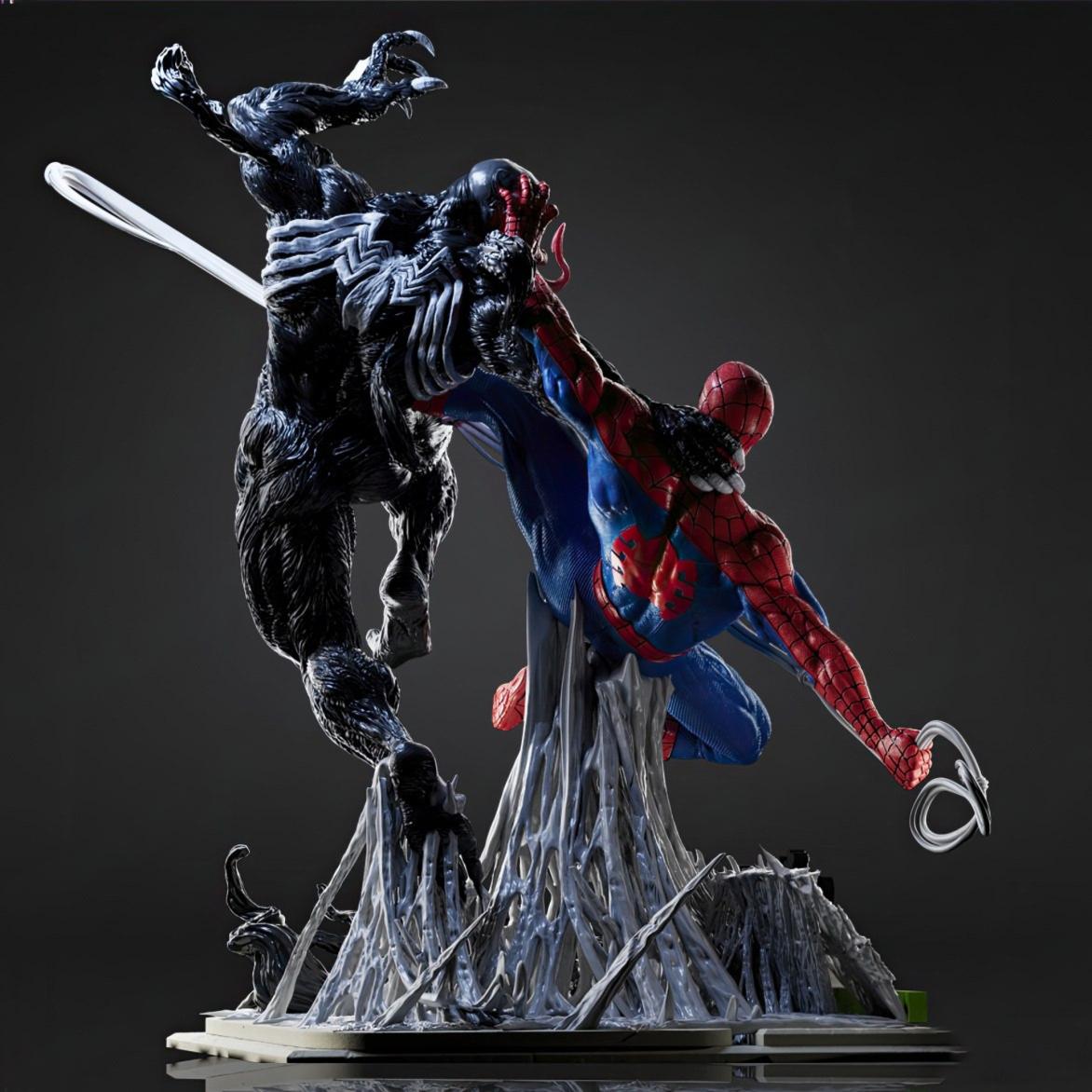 Diorama Venom vs Spider-Man