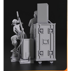 imagem ilustrativas do modelo a ser produzido, Figure Zoey Kpop Demon Hunter em resina.